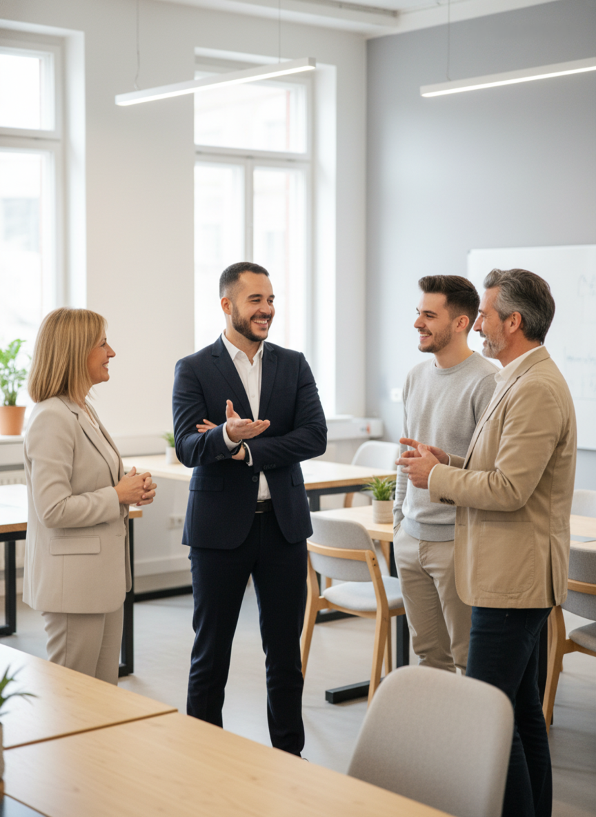 Ignasi Solà, fundador de Finexen, en una sesión de trabajo con un cliente en Girona